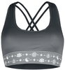 Collection Spéciale EMP - Sport & Yoga - Brassière Grise Imprimée & Bretelles Croisées Dans Le Dos - Bustier - Femme - noir gris