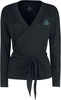 Collection Spéciale EMP - Sport & Yoga - Gilet Cache-Cœur Noir Avec Imprimé Détaillé Dans Le Dos - Cardigan - Femme - noir