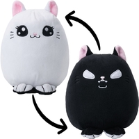 Corimori - Süße Katze - Böse Katze (Miso-Mochi) (Wendeplüsch) - Figurine en peluche - Unisexe - blanc noir