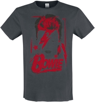 David Bowie - Amplified Collection - Aladdin Sane - T-Shirt Manches courtes - Homme - anthracite