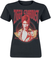 David Bowie - Ziggy Stardust - T-Shirt Manches courtes - Femme - noir