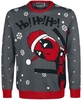 Deadpool - Ho! Ho! Ho! - Pull de Noël - Homme - gris rouge