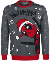 Deadpool - Ho! Ho! Ho! - Pull de Noël - Homme - gris rouge