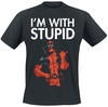 Deadpool - I Am With Stupid - T-Shirt Manches courtes - Homme - noir