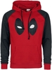 Deadpool - Yeux - Sweat-shirt à capuche - Homme - rouge noir