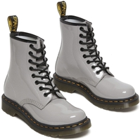 Dr. Martens - 1460 W - Zinc Grey Patent Lamper - Bottes - Femme - gris