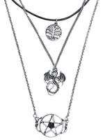 Dragon - - Collier - Femme - couleur argent