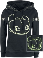 Dragons - Krokmou - Phosphorescent - Sweat-shirt à capuche - Femme - noir