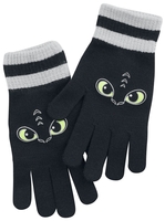 Dragons - Yeux - Gants - Femme - noir gris