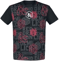 Dungeons and Dragons - Red Dragon - T-Shirt Manches courtes - Homme - noir