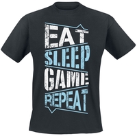 Eat Sleep Game Repeat - Eat Sleep Game Repeat - T-Shirt Manches courtes - Homme - noir