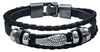 etNox - Ailes - Bracelet en cuir - Unisexe - noir