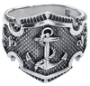 etNox - Ancre - Bague - Homme - couleur argent