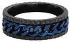 etNox - Chaîne - Bague - Homme - noir bleu