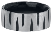etNox - Kerben - Bague - Femme - noir argent
