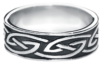 etNox - Nœud Celtique - Bague - Homme - couleur argent