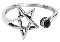 etNox - Pentagramm - Bague - Femme - couleur argent