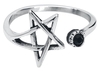 etNox - Pentagramm - Bague - Femme - couleur argent