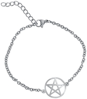 etNox - Pentagramm - Bracelet - Femme - couleur argent
