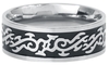 etNox - Silver Lines on Black - Bague - Femme - noir argent
