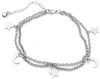 etNox - Étoiles & Lunes - Chaîne de cheville - Femme - couleur argent