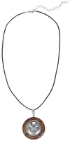 etNox - Wolfspaar mit keltischem Knoten - Collier - Unisexe - couleur argent