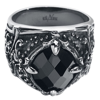 etNox hard and heavy - Black Diamond - Bague - Unisexe - noir argent