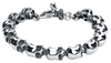 etNox hard and heavy - Crâne - Bracelet - Homme - couleur argent