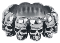 etNox hard and heavy - Crânes - Bague - Unisexe - couleur argent