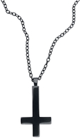 etNox hard and heavy - Cross of St. Peter - Collier - Unisexe - noir