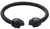 etNox hard and heavy - Double Skull - Bracelet - Unisexe - noir