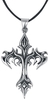 etNox hard and heavy - Flammen-Kreuz - Collier - Unisexe - couleur argent