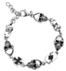 etNox hard and heavy - Gambling Skull - Bracelet - Homme - couleur argent