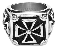 etNox hard and heavy - Heavy Iron Cross - Bague - Homme - multicolor