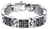 etNox hard and heavy - Iron Cross - Bracelet - Homme - couleur argent