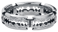 etNox hard and heavy - Lames De Rasoir - Bague - Homme - couleur argent