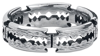 etNox hard and heavy - Lames De Rasoir - Bague - Homme - couleur argent