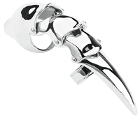 etNox hard and heavy - Long Finger Claw - Bague - Femme - couleur argent