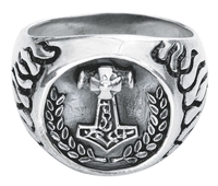etNox hard and heavy - Marteau De Thor - Bague - Homme - multicolor