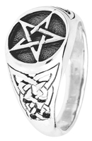 etNox hard and heavy - Pentagram - Bague - Unisexe - couleur argent