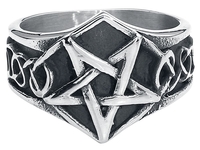 etNox hard and heavy - Pentagram - Bague - Unisexe - couleur argent