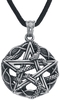etNox hard and heavy - Pentagramme Serpent - Collier - Unisexe - couleur argent