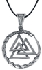 etNox hard and heavy - Valknut - Collier - Unisexe - couleur argent
