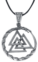 etNox hard and heavy - Valknut - Collier - Unisexe - couleur argent