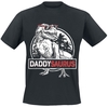 Familie & Freunde - Daddysaurus 2 - T-Shirt Manches courtes - Homme - noir