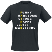 Familie & Freunde - Father - T-Shirt Manches courtes - Homme - noir