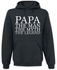 Familie & Freunde - Papa - The Man - Sweat-shirt à capuche - Homme - noir