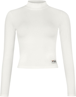 Fila - TARSIA cropped turtle neck long sleeve shirt - T-shirt manches longues - Femme - blanc
