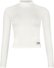 Fila - TARSIA cropped turtle neck long sleeve shirt - T-shirt manches longues - Femme - blanc