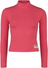 Fila - TARSIA cropped turtle neck long sleeve shirt - T-shirt manches longues - Femme - rose